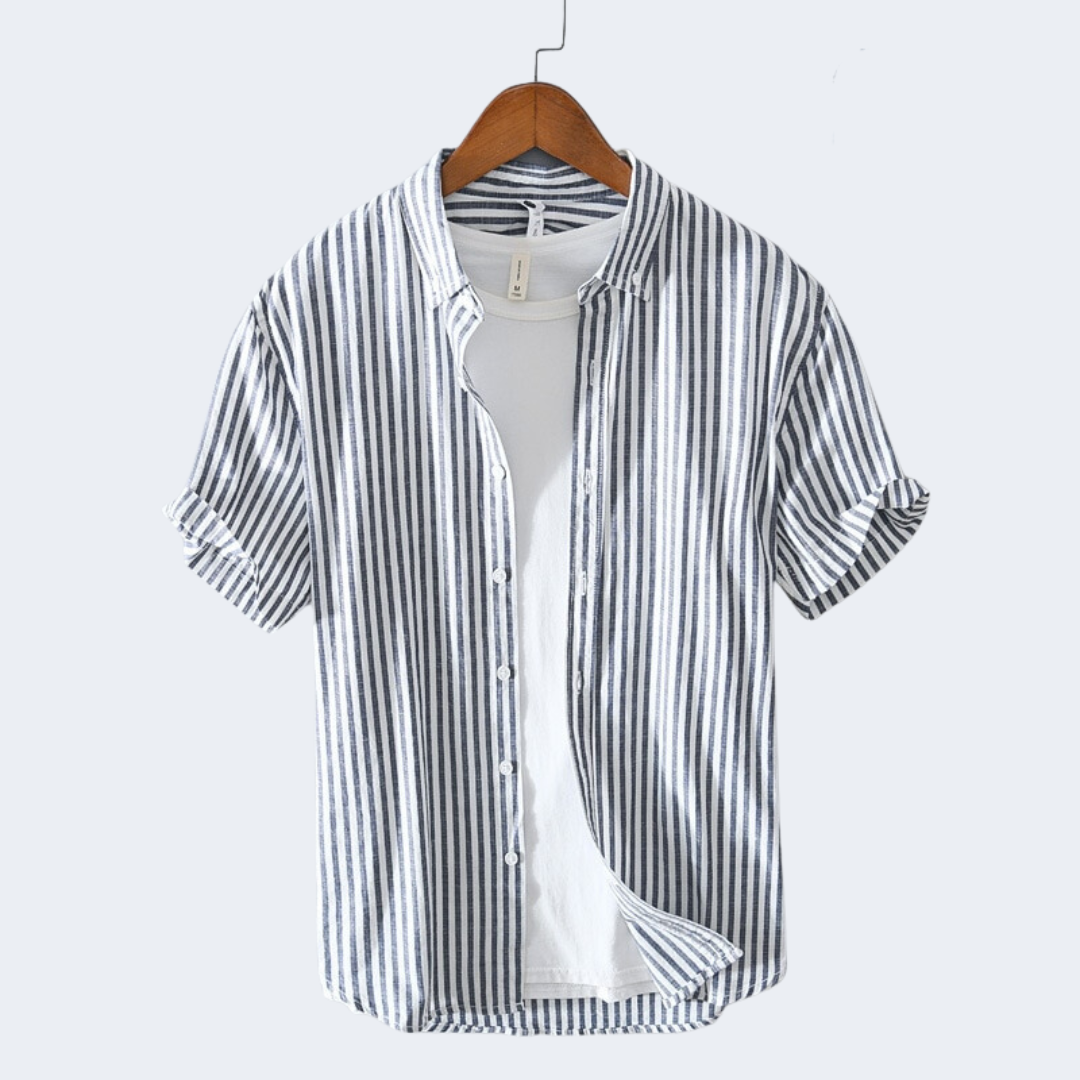 Leif - Bluse med korte ermer - Stripete bluse - Sommerbluse