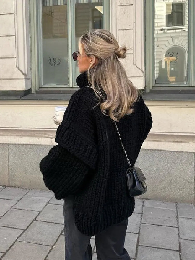 Liva - Strikket Oversized Turtleneck